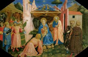 l'adoration des rois Predella de l'autel annonciation à Marie