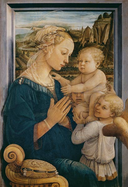 Madonna and Child with Angels, c.1455 (tempera on panel) à Fra Filippo Lippi