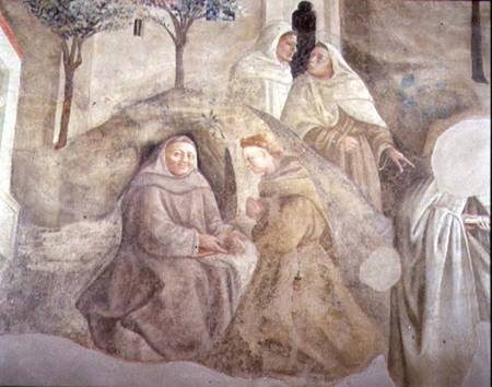 The Reform of the Carmelite Rule, detail of four Carmelite friars à Fra Filippo Lippi