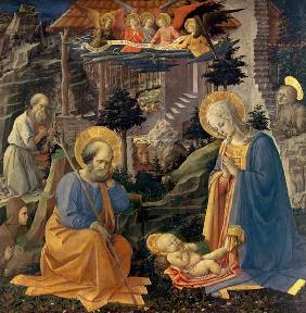 l'adoration de l'enfant  le Saint  Joseph,Jérôme,Magdelaine u.Hilarion