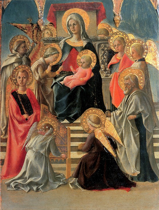Madonna and Child Enthroned with Angels and Saints à Fra Filippo Lippi