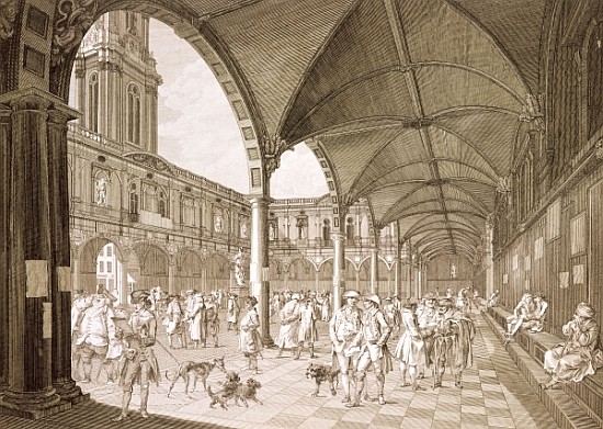 Interior of the Royal Exchange, London à Francesco Bartolozzi