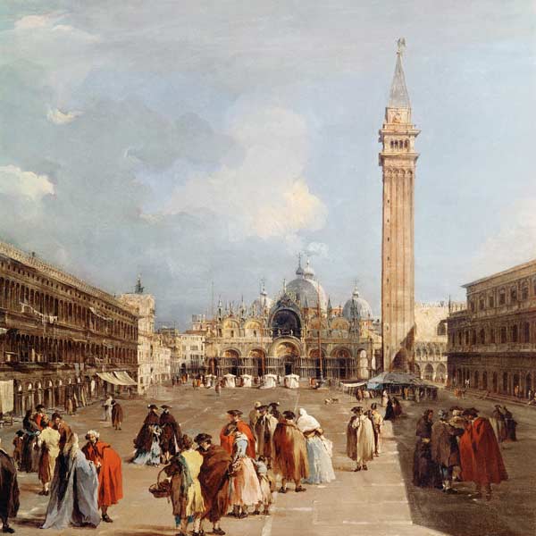 Piazza San Marco, Venice, c.1760 (detail) à Francesco Guardi