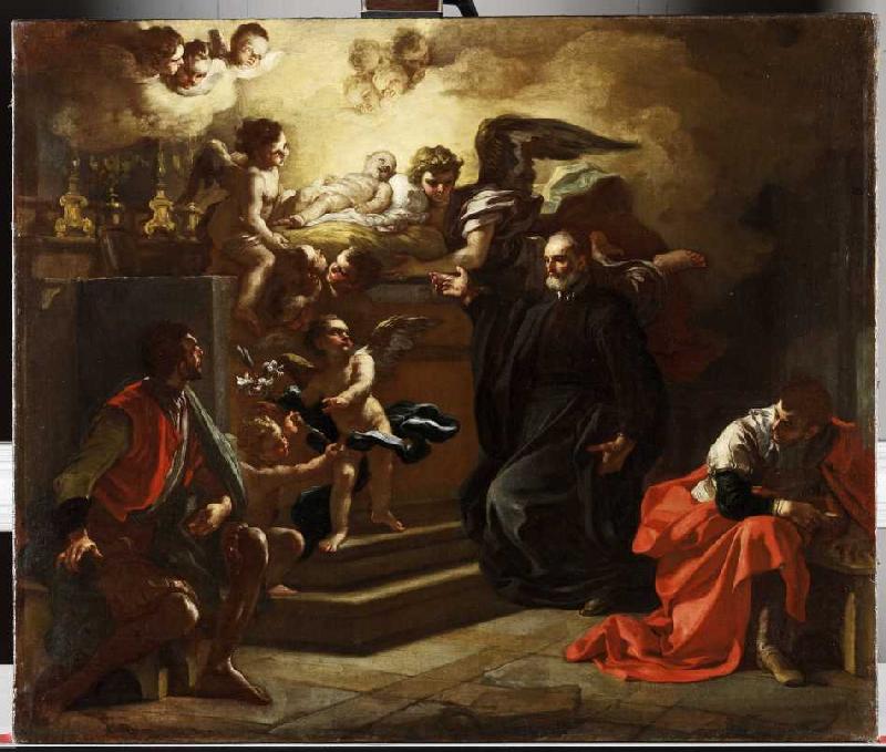 Die Vision des hl. Filippo Neri. à Francesco (L'Abate Ciccio) Solimena