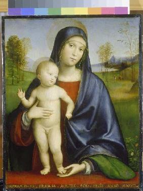 Marie avec l'enfant.