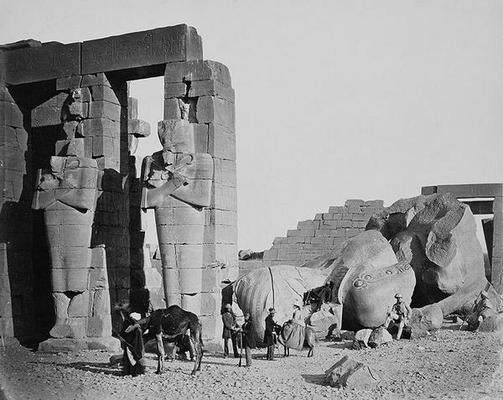 The Ramesseum, Thebes, Egypt, 1858 (photo) à Francis Frith