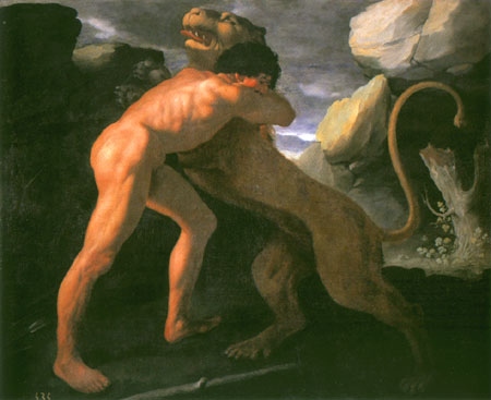 Le Hercule combat le lion de Némée à Francisco de Zurbarán (y Salazar)