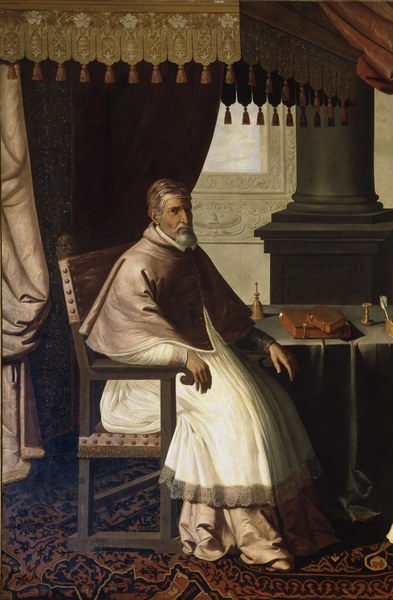 Pope Urban II / Painting by Zuburán à Francisco de Zurbarán (y Salazar)