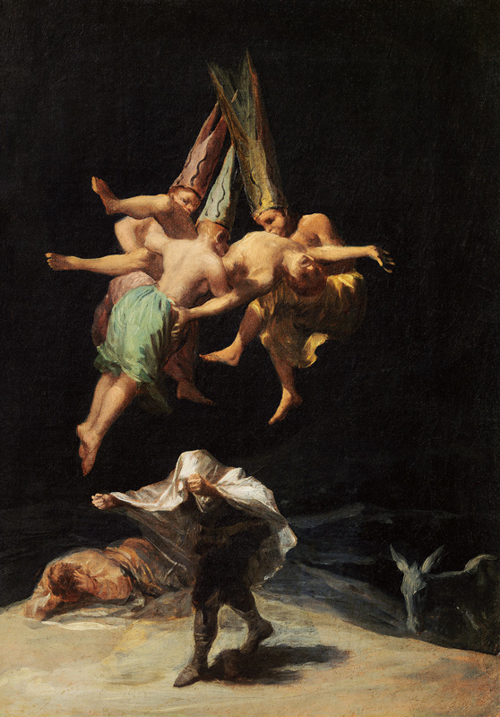 Flight of witches à Francisco José de Goya