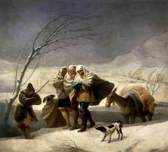 l'hiver (ou : Neige) à Francisco José de Goya