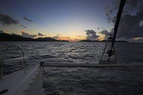 SUNSET ON THE SEA IN PRASLIN