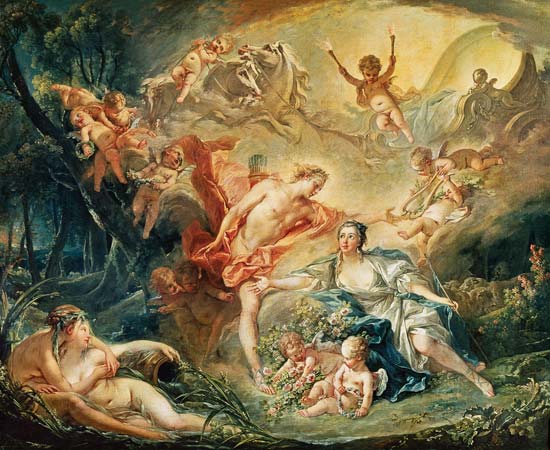 Apollo Revealing his Divinity to the Shepherdess Isse à François Boucher