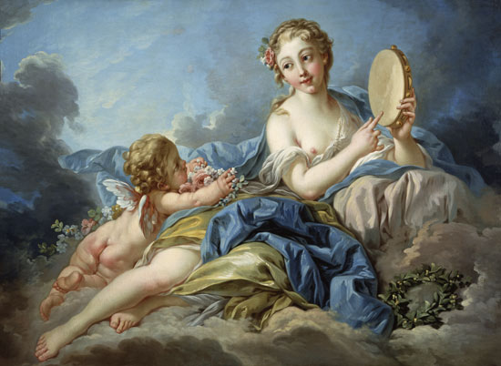 Terpsichore, la muse de la poésie lyrique de chorale. à François Boucher