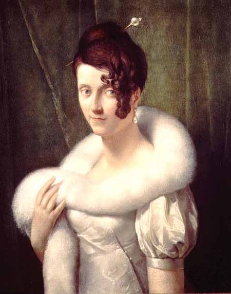 Portrait of a woman with a hair pin à François Pascal Simon Gérard
