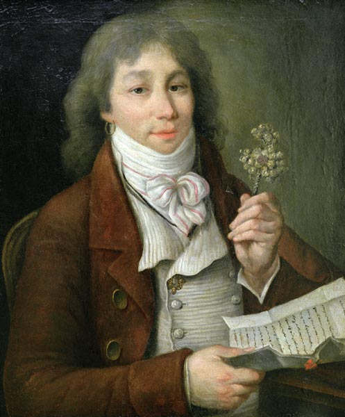 Portrait of Fabre d'Eglantine (1750-94) with his golden eglantine à Francois Thomire