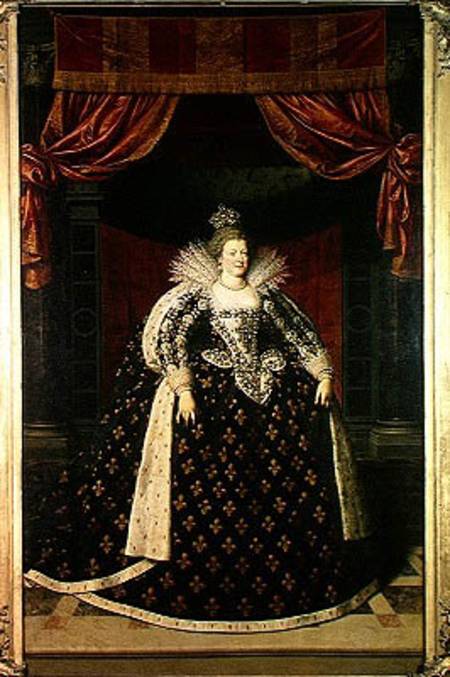 Marie de Medici (1573-1642) in Coronation Robes à Frans II Pourbus