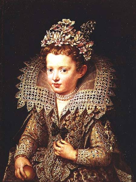 Portrait of the Princess of Mantua as a child à Frans II Pourbus