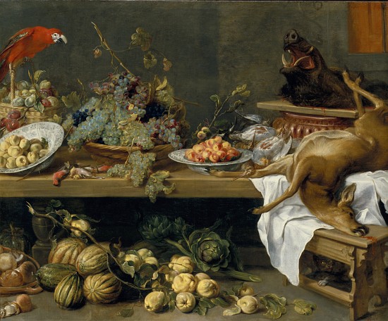 Still life with fruit, vegetables and dead game à Frans Snyders