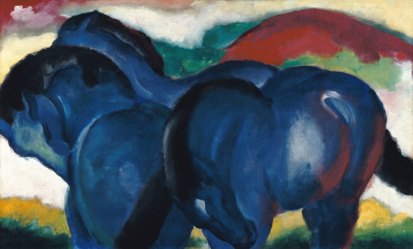 Small Blue Horses à Franz Marc