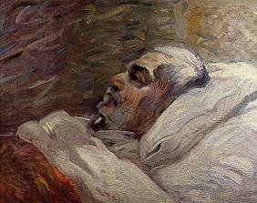 Le père de l'artiste sur le lit de patient (II )
