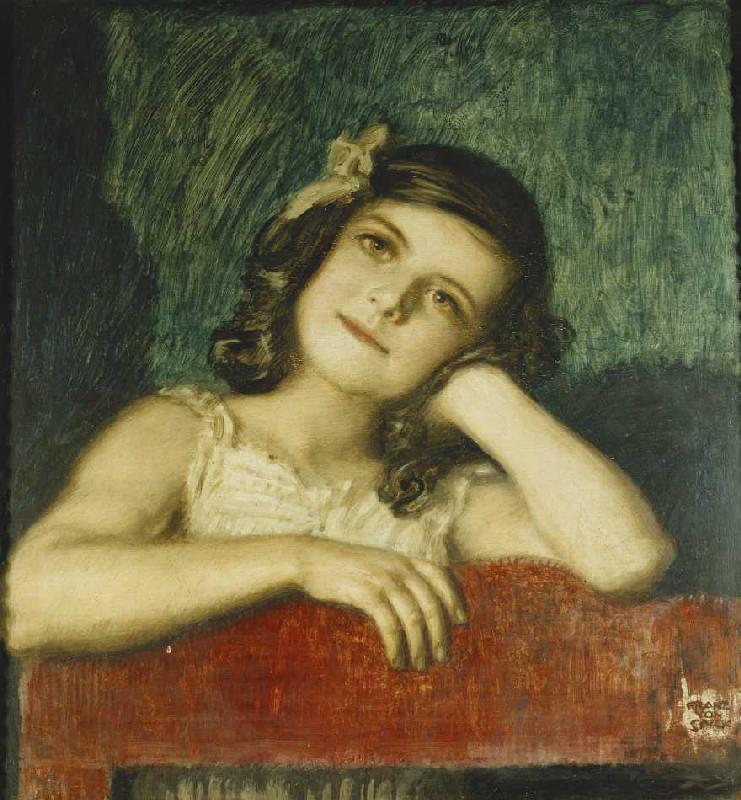 Mary, die Tochter des Künstlers. à Franz von Stuck