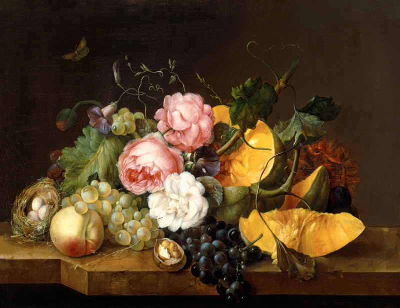Still life with Flowers and Fruit à Franz Xaver Petter
