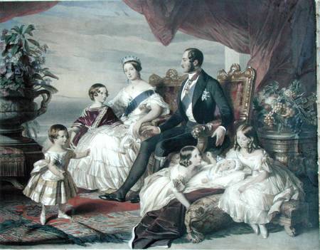Queen Victoria (1819-1901) and Prince Albert (1819-61) with Five of the Their Children à Franz Xaver Winterhalter