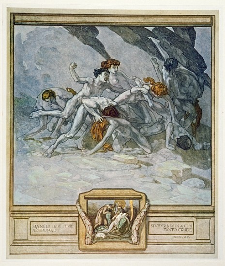 Illustration from Dante''s ''Divine Comedy'', Inferno, Canto XXX: 22 à Franz von (Choisy Le Conin) Bayros
