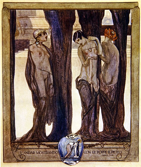 Illustration from Dante''s ''Divine Comedy'', Purgatory, Canto XXIII. 102 à Franz von (Choisy Le Conin) Bayros