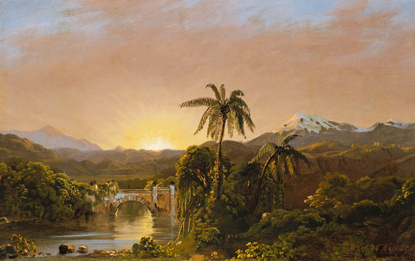 Sunset in Equador à Frederic Edwin Church