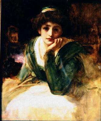 Oil study for Desdemona, c.1889 (oil on canvas) à Frederic Leighton