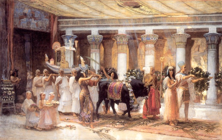 The Procession of the Sacred Bull Apis à Frederick Arthur Bridgman