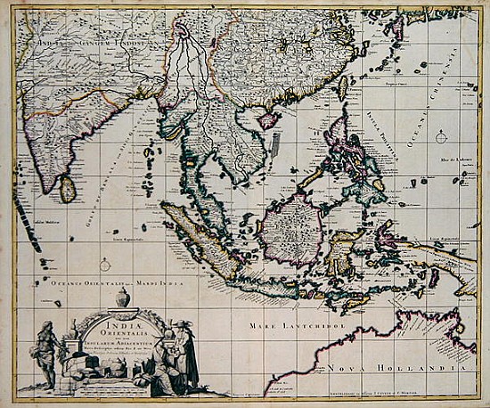 Map of India and the East Indies à Frederick de Wit