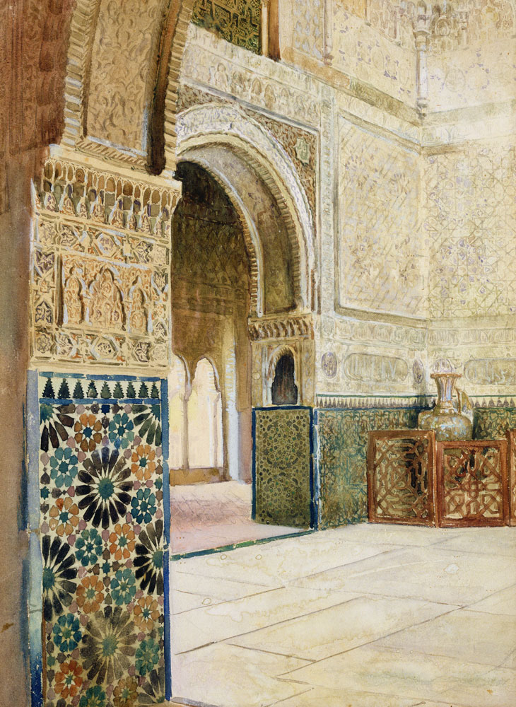 Interior of the Alhambra, Granada à École française