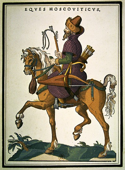 Costumes of the countries of the north - Russian horseman à École française