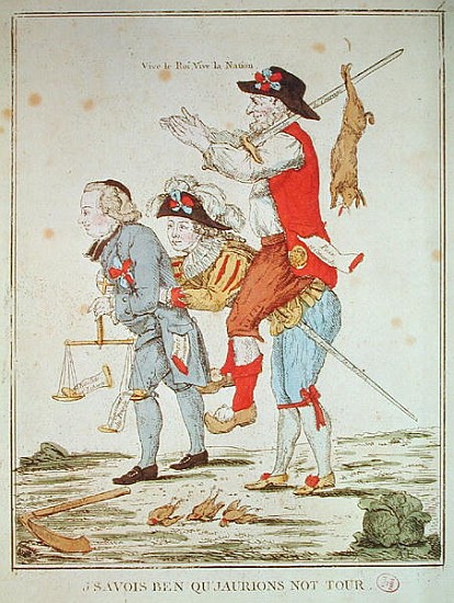 ''Je Savais Bien Que Nous Aurions Notre Tour'', caricature depicting the Three Orders à École française