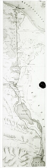 Map of the Suez Canal, c.1869 à École française