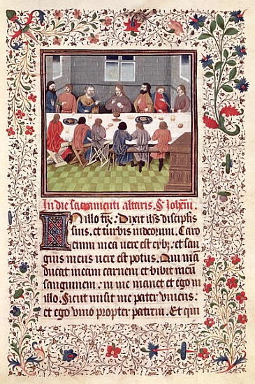 Ms 370 fol.184 The Last Supper à École française