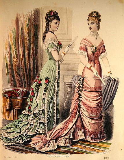 Paris fashion, from ''Journal des Demoiselles'' published Dupuy Paris à École française