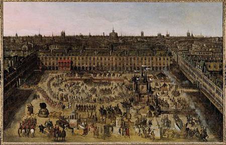 The Place Royale and the Carrousel in 1612 à École française