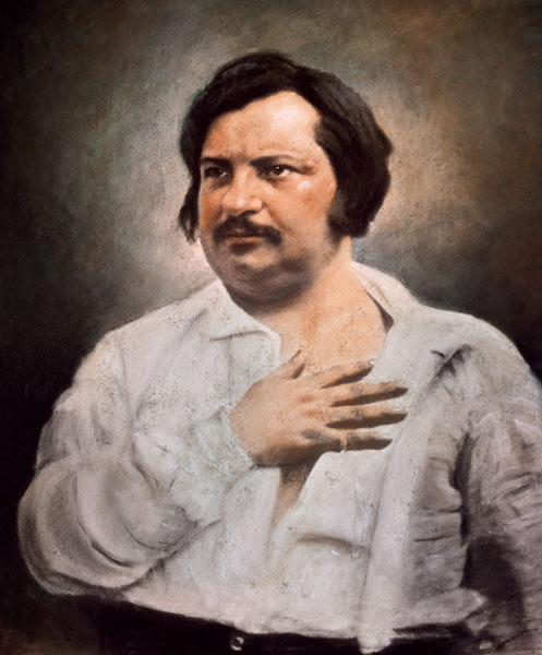 Portrait of Honore de Balzac (1799-1850) after a daguerreotype à École française