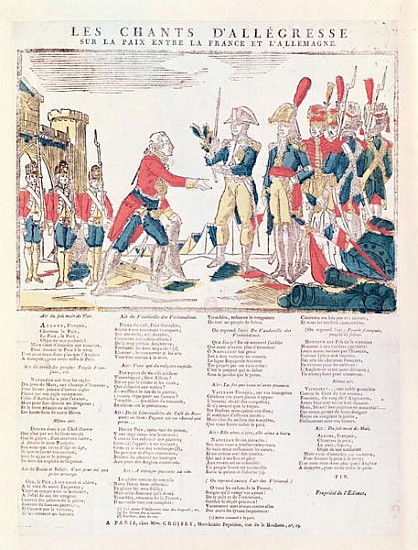 Songs of Rejoicing for the Peace between France and Germany à École française