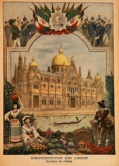 The Italian Pavilion at the Universal Exhibition of 1900, Paris, illustration from ''Le Petit Journa à École française
