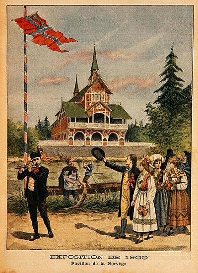 The Norwegian Pavilion at the Universal Exhibition of 1900, Paris, illustration from ''Le Petit Jour à École française