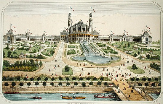 The Palais du Trocadero at the Exposition Universelle in Paris in 1878 à École française