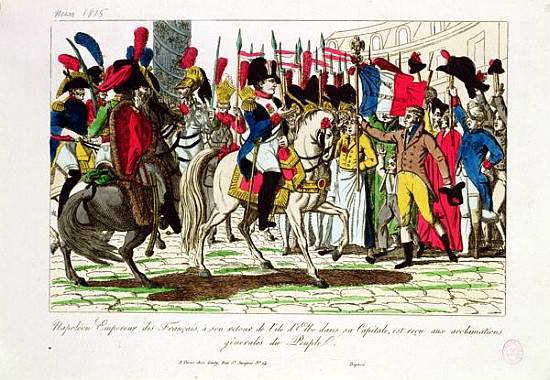 The People of Paris Acclaiming Napoleon (1769-1821) on his Return from Elba in 1815 à École française
