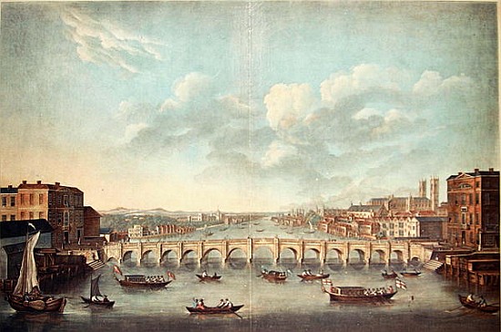 View of Westminster Bridge; engraved by Pierre Michel Alix (1762-1817) à École française