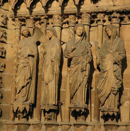 The Visitation, four jamb figures from the West Facade of the Cathedral à École française