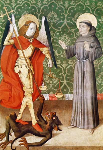 St. Michael and St. Francis of Assisi, c.1480 (oil on panel) à Ecole Française, (15ème siècle)