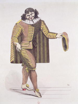 Sganarelle in 'L'Ecole des Maris' by Moliere, premiered 24th June 1661 at the Palais-Royal Theatre, à Ecole Française, (17ème siècle)